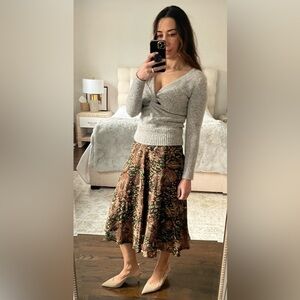 Jones New York Sik Georgette Midi Skirt